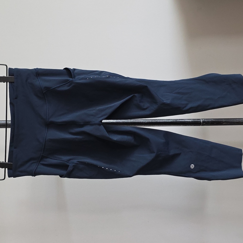Lululemon Fast and Free High-Rise Crop 23" *Pockets in True Navy - Picture 4 of 6
